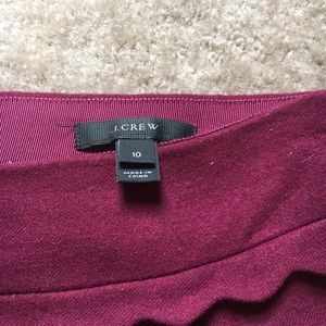 J crew wine red skirt size 10